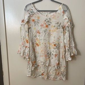 delicate floral blouse